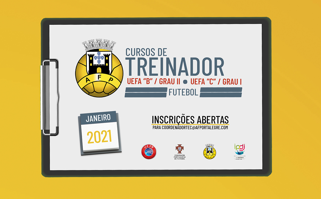 Inscrições para o Curso de Treinadores de Futebol